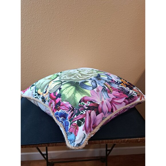Michael Designs Works Floral Botanical Decorative Throw Pillow 18" X 18" - Picture 3 of 6